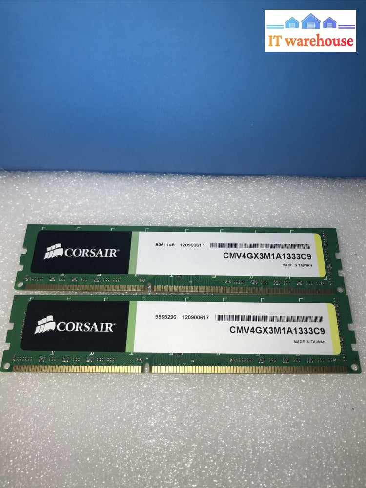 8Gb (4Gbx2) Corsair Value Select Cmv4Gx3M1A1333C9 Ddr3 Desktop Ram Memory