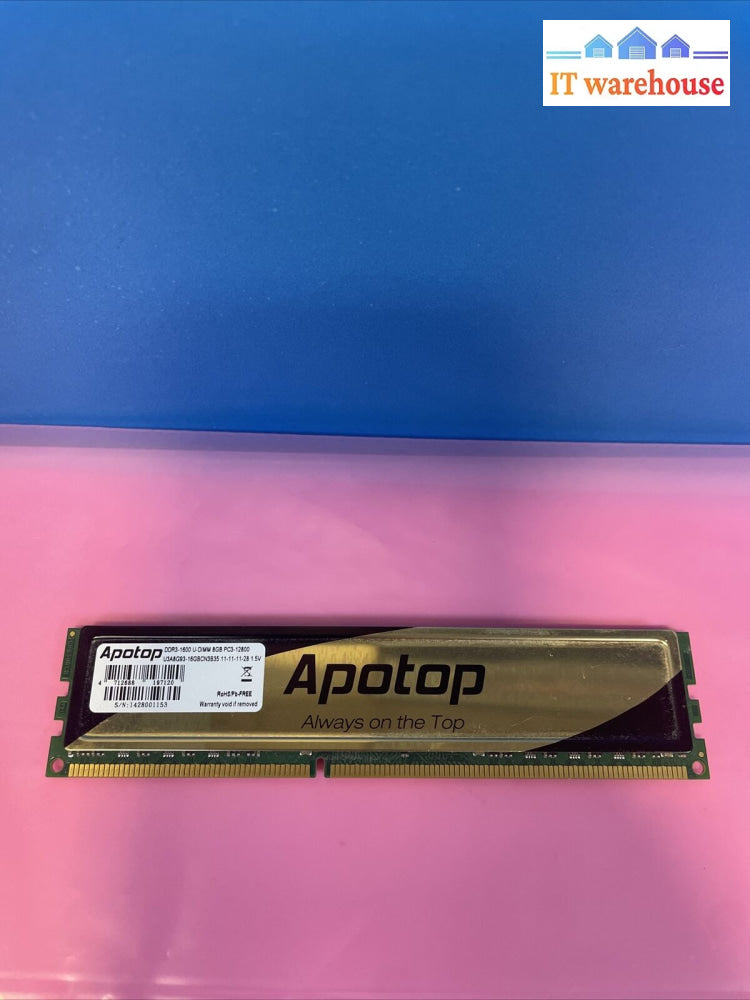 8Gb Apotop Ddr3-1600 U-Dimm 12800 Ram Desktop Memory