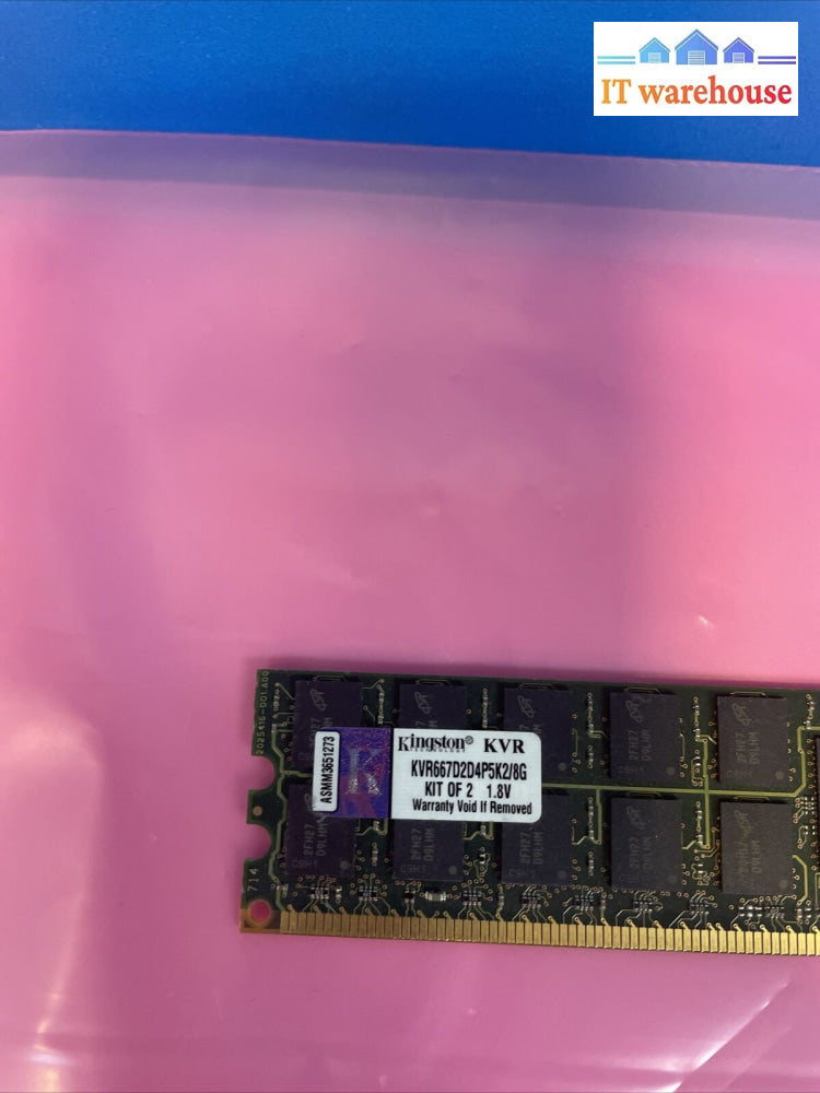 8Gb Kingston Ddr2 667Mhz Kvr667D2D4P5K2/16G Memory (For Servers Only)