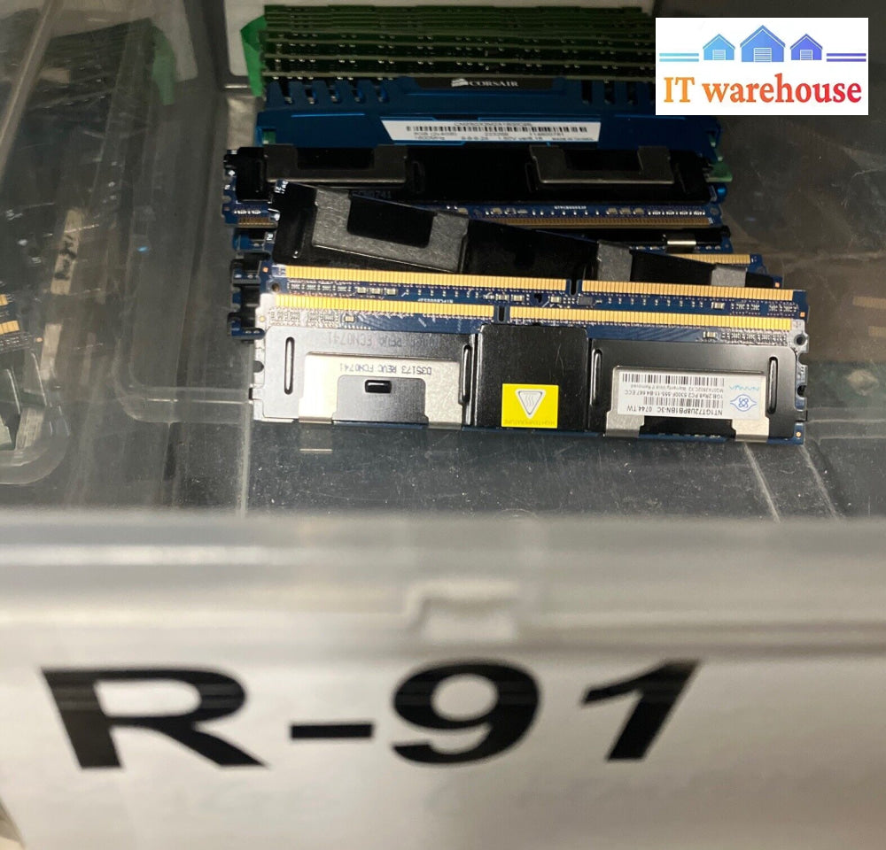 (8X 1Gb) Nanya 2Rx8 Nt1Gt72U8Pb1Bn-3C Ddr2-667 Pc2-5300F Ecc Server Memory Ram ~