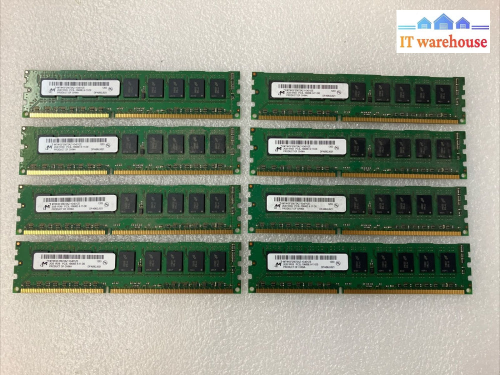 (8X 2Gb) Micron Server Ram Ddr3-1333 Pc3L-10600E Ecc Mt9Ksf25672Az-1G4M1Ze ~