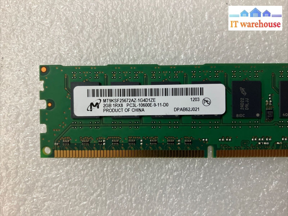 (8X 2Gb) Micron Server Ram Ddr3-1333 Pc3L-10600E Ecc Mt9Ksf25672Az-1G4M1Ze ~