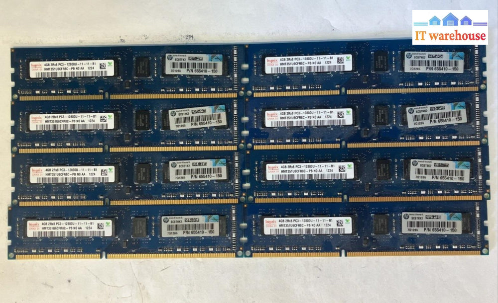 (8X 4Gb) Hynix 2Rx8 Ddr3-1600 Pc3-12800U Desktop Dimm Ram Hmt351U6Cfr8C-Pb ~