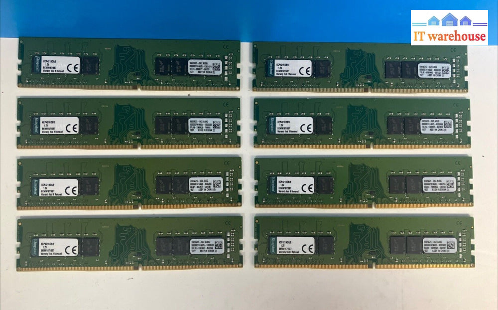 (8X 8Gb) Kingston Ddr4-2133 Pc4-17000 Cl15 288Pin Dimm Desktop Ram Kcp421Nd8/8 ~