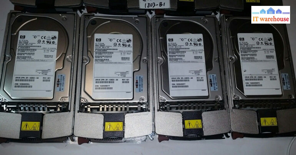 - 8X Hp 36.4Gb U320 Scsi 10K Hard Drive W/Caddy 289041-001 286712-004 3R-A3833