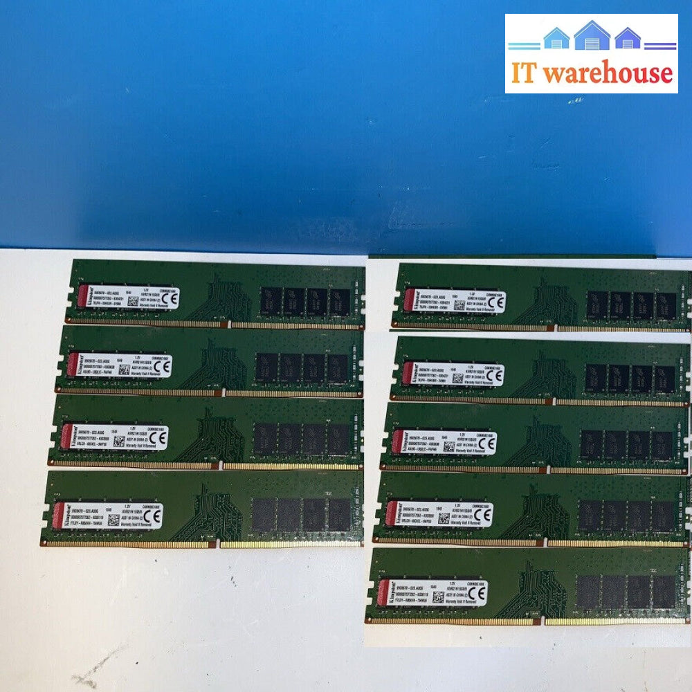 9X Kingston Kvr21N15S8/8 8Gb Ddr4-2133 Pc4-17000 Desktop Memory Ram