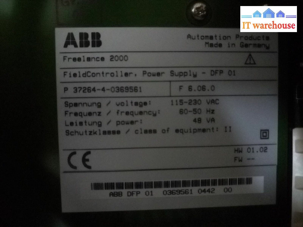 - Abb Field Controller Freelance 2000 Main Board & Psu