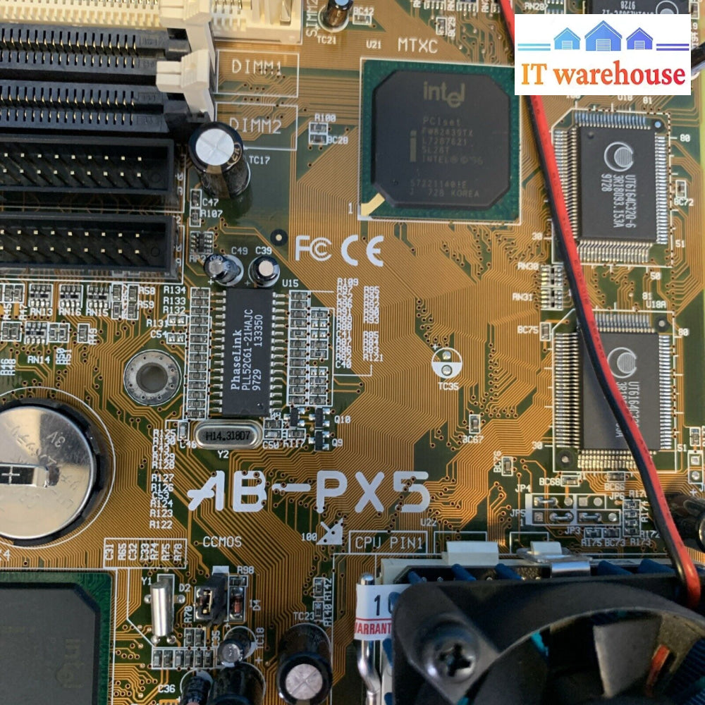 Abit Ab-Px5 Socket 7 Motherboard With Cpu