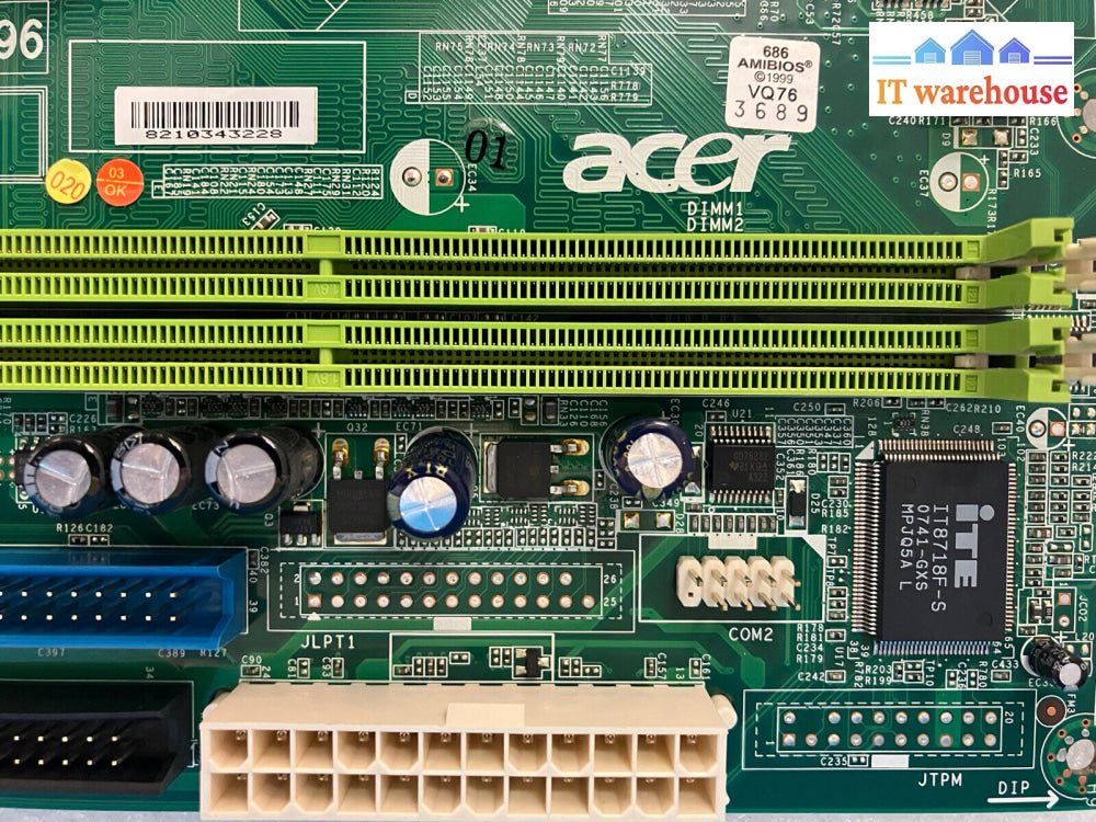 ~Acer Aspire M1640 Motherboard Mcp73 R01-A3 Ddr2 W/ Pentium E2160 Cpu + Io Plate