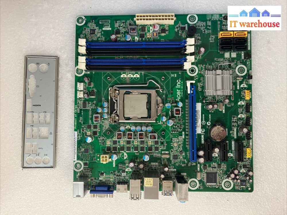 Acer Aspire M3970 Lga 1155 Ipisb-Vr M-Atx Motherboard With I5-2320 Cpu & Plate ~