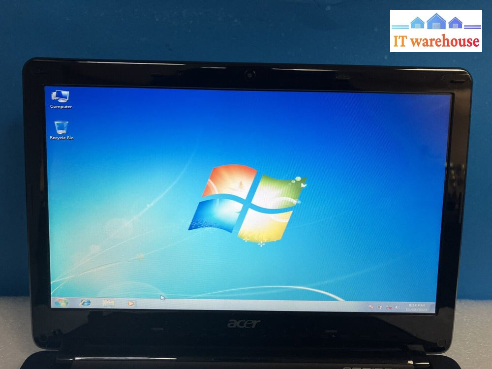 ~Acer Aspire One 722 P1Ve6 11.6’ Laptop Amd C60 1.0Ghz Cpu 4Gb Ram 320Gb Hd Win7