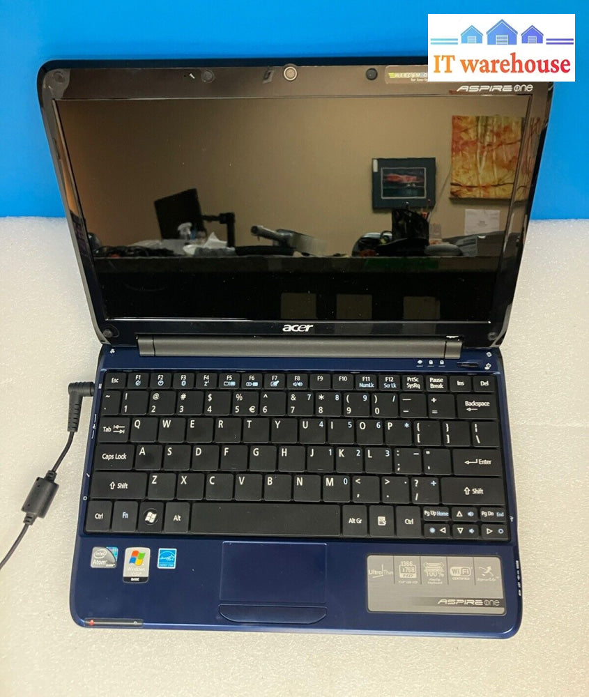 ~ Acer Aspire One Za3 11.6’ Laptop Atom Z520 Cpu 2Gb Ram 250Gb Hdd Windows Vista