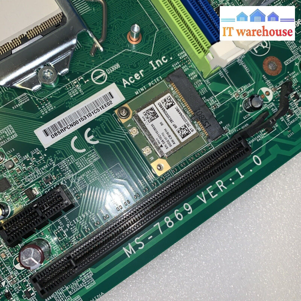 Acer Intel Lga 1150 Ddr3 Desktop Motherboard Ms-7869 Ver 1.0