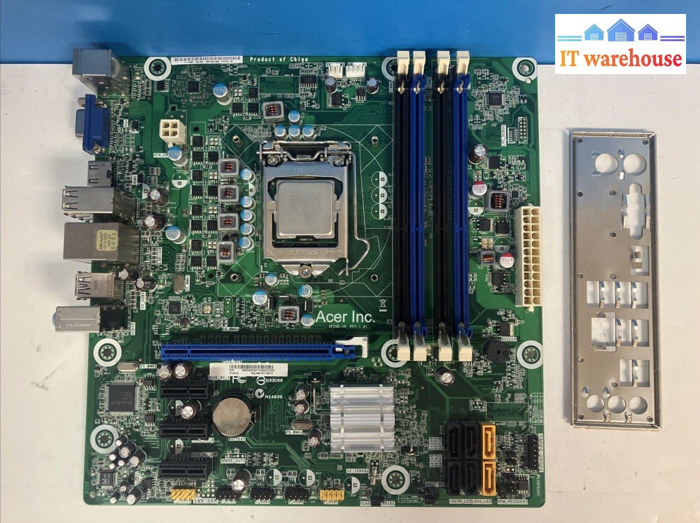 Acer Ipisb-Vr Socket Lga 1155 Ddr3 Motherboard With Intel I5-2320 Cpu & Shield ~