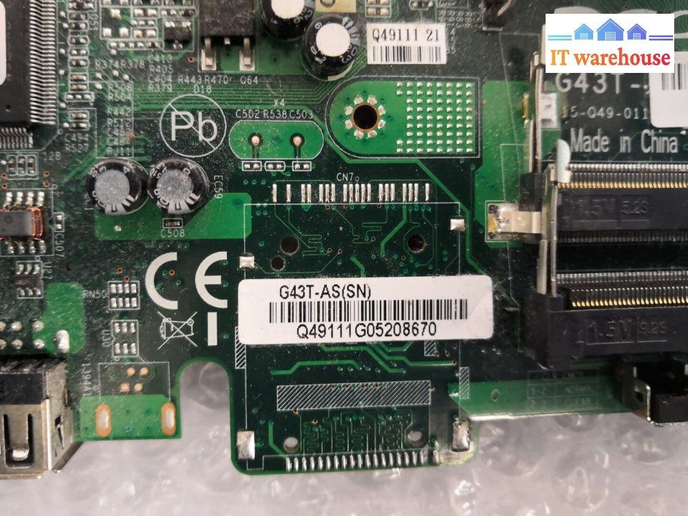 + Acer Veriton L480G G43T-As Usff Motherboard (No Cpu)