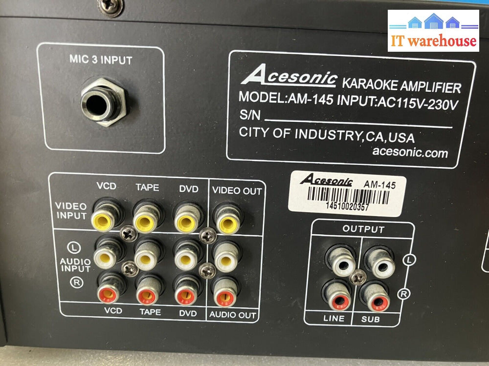 ~ Acesonic Am-145 80-Watt Karaoke Mixing Amplifier