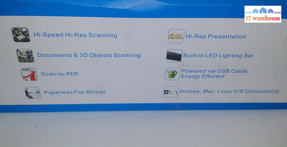 Aio Document Scanner & Visual Presenter - Windows/Mac/Linux Compatible (See Pic)