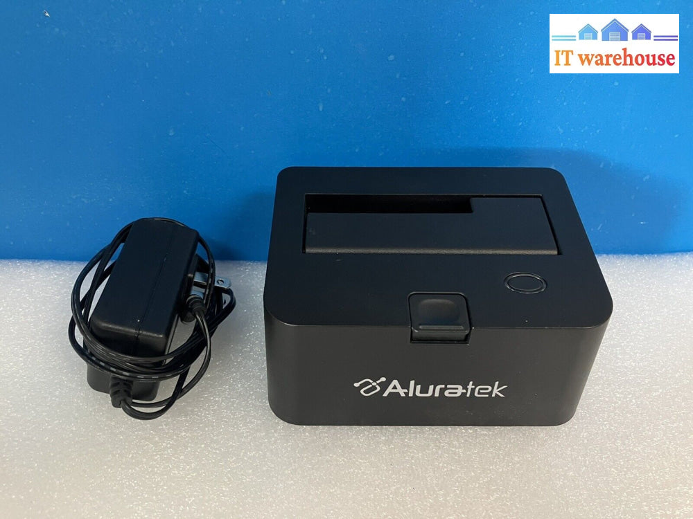 ~ Aluratek Usb 2.0 2.5’ / 3.5’ Sata Hard Drive Docking Enclosure W/ Adapter