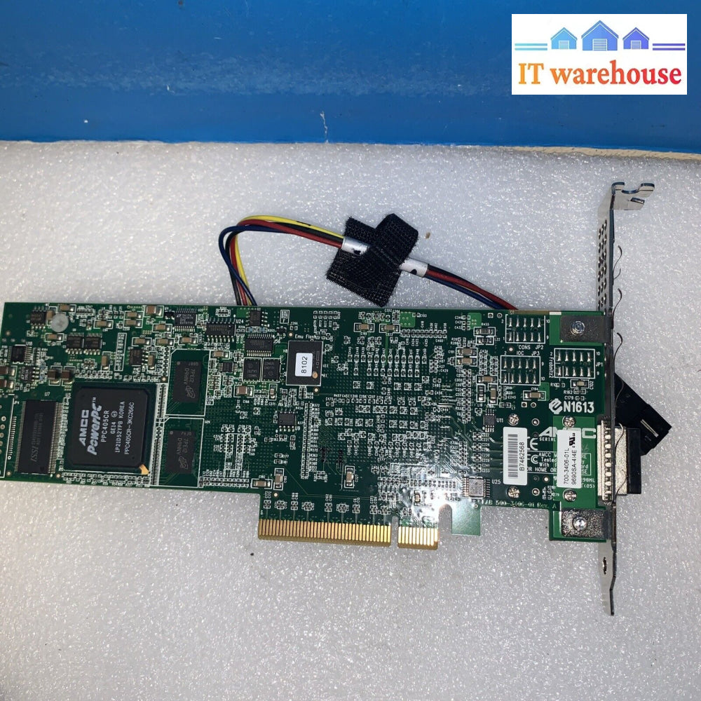 Amcc 3Ware 9690Sa-4I4E 4-Port 3Gb Sata Sas Raid Controller Pci-E X8 700-3406-01L