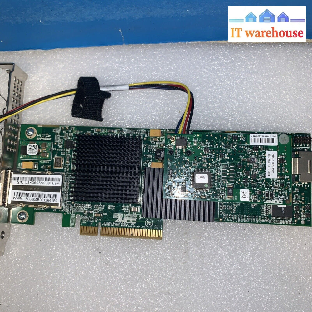 Amcc 3Ware 9690Sa-4I4E 4-Port 3Gb Sata Sas Raid Controller Pci-E X8 700-3406-01L