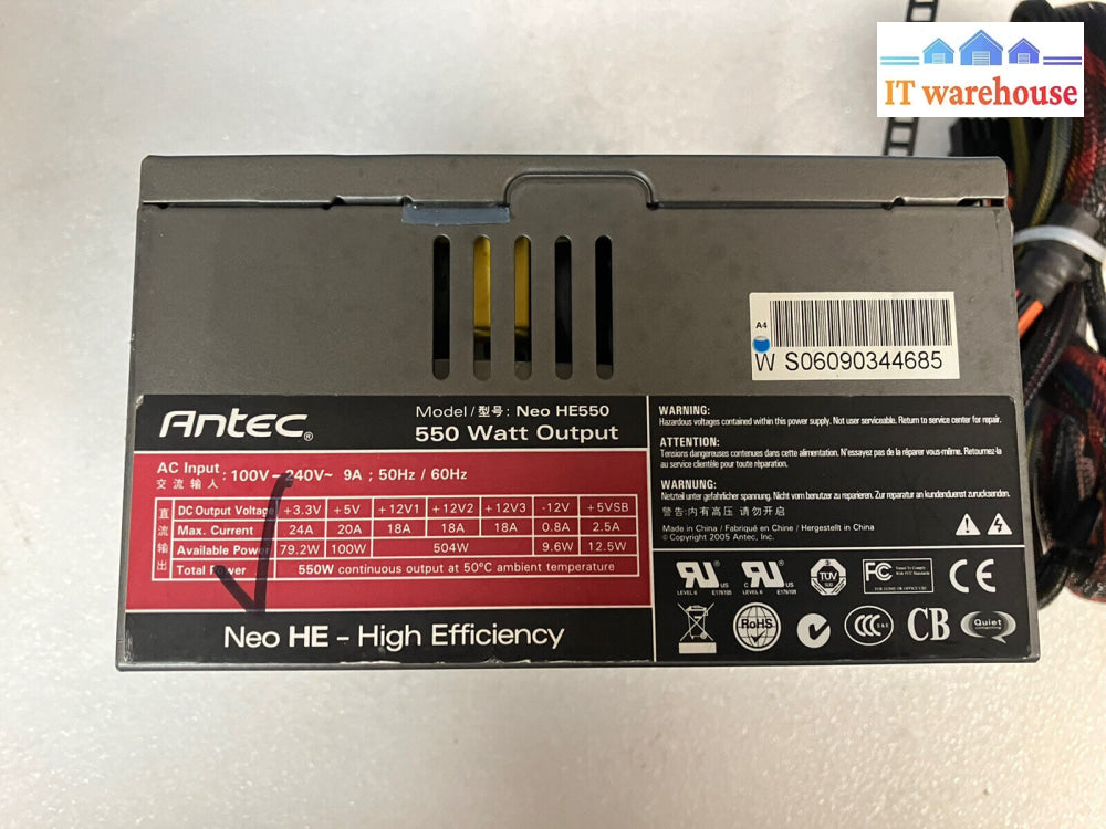 ~ Antec Ne550 High Efficiency 550W Power Supply Unit