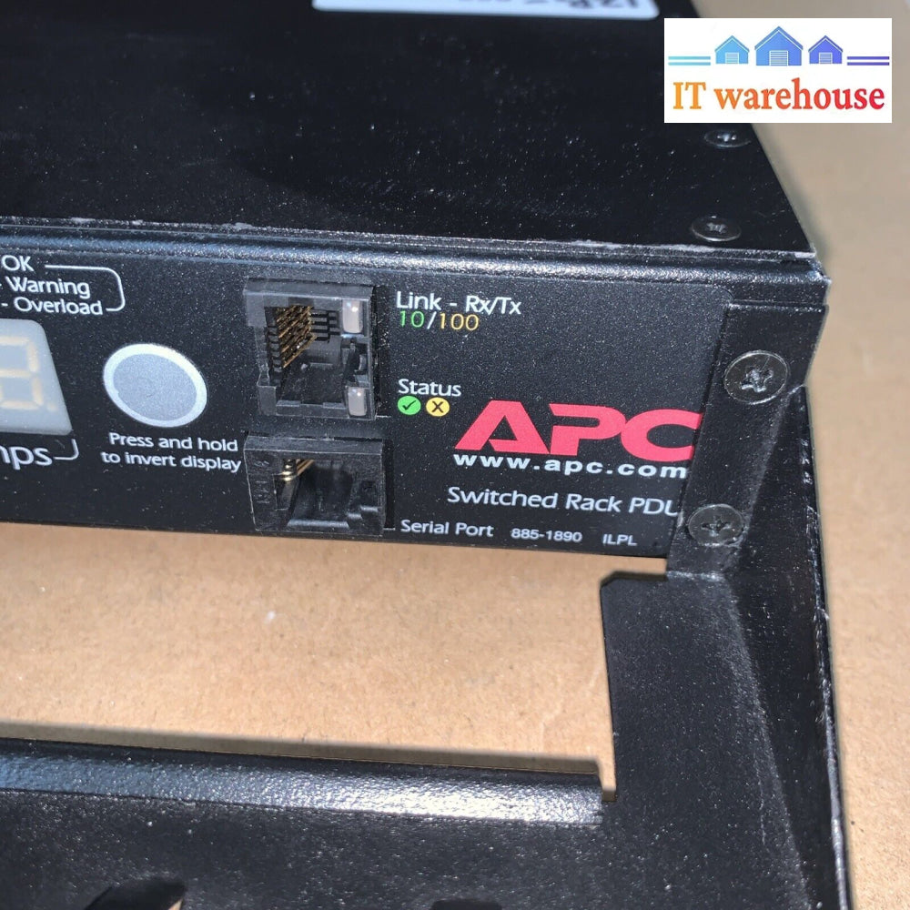 Apc Ap7900 1U 15A Metered Rack Pdu Power Distribution Unit 8 Outlets