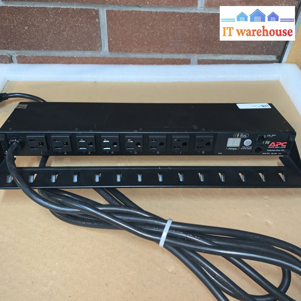 Apc Ap7900 1U 15A Metered Rack Pdu Power Distribution Unit 8 Outlets