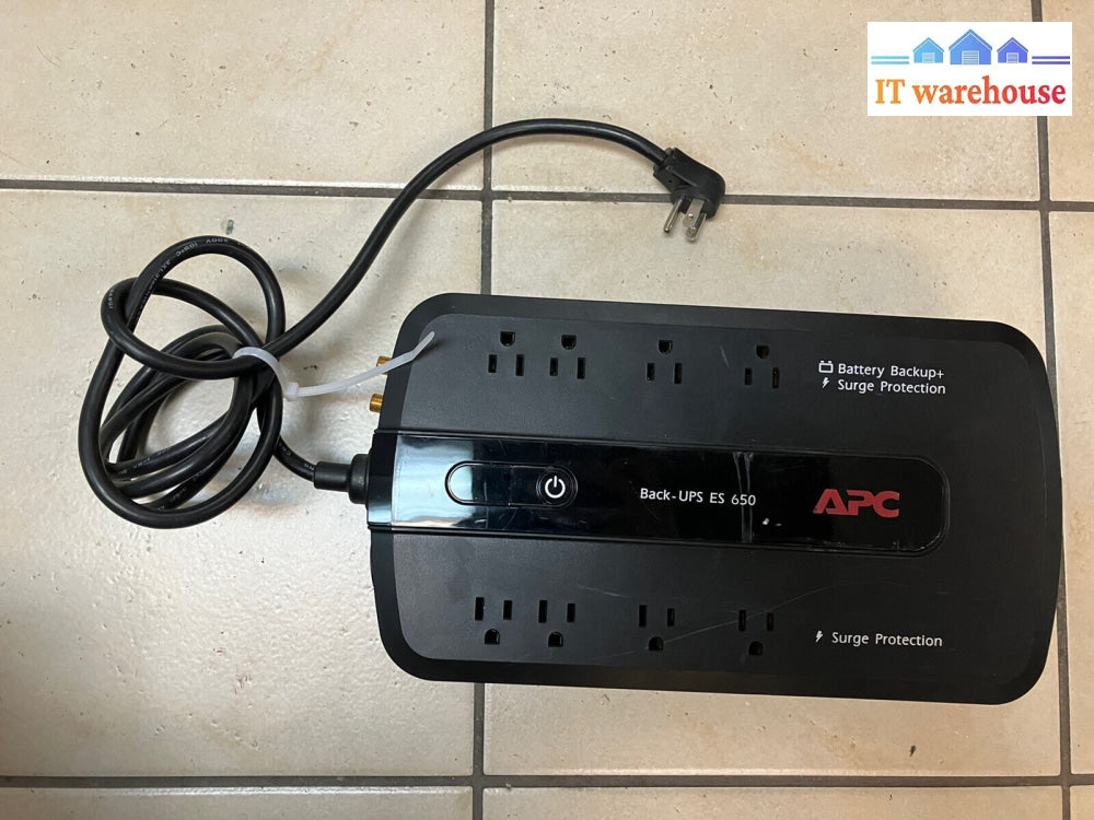 ~ Apc Be650G Es Ups 390W 650Va Back Up Uninterruptible Power Supply (No Battery)