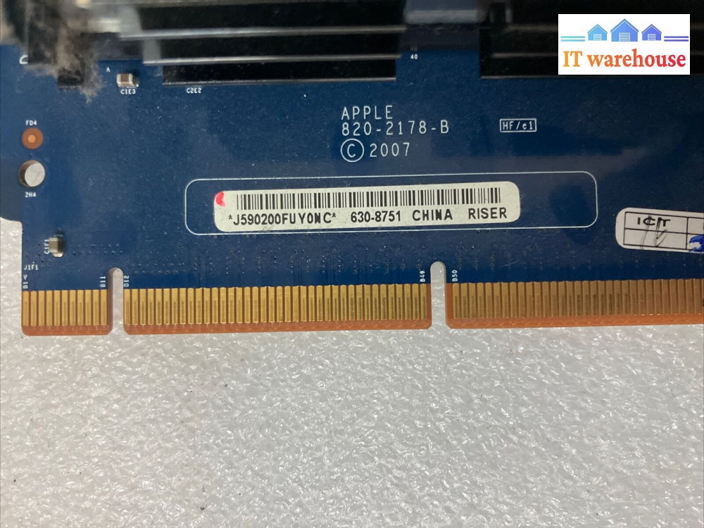 ~ Apple 820-2178-B 630-8751 Memory Riser Card For Macpro A1186 With 4 Ddr2 Ram