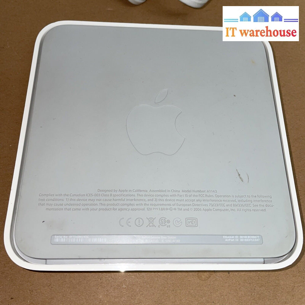 Apple A1143 Airport Extreme Wireless Router Base Station