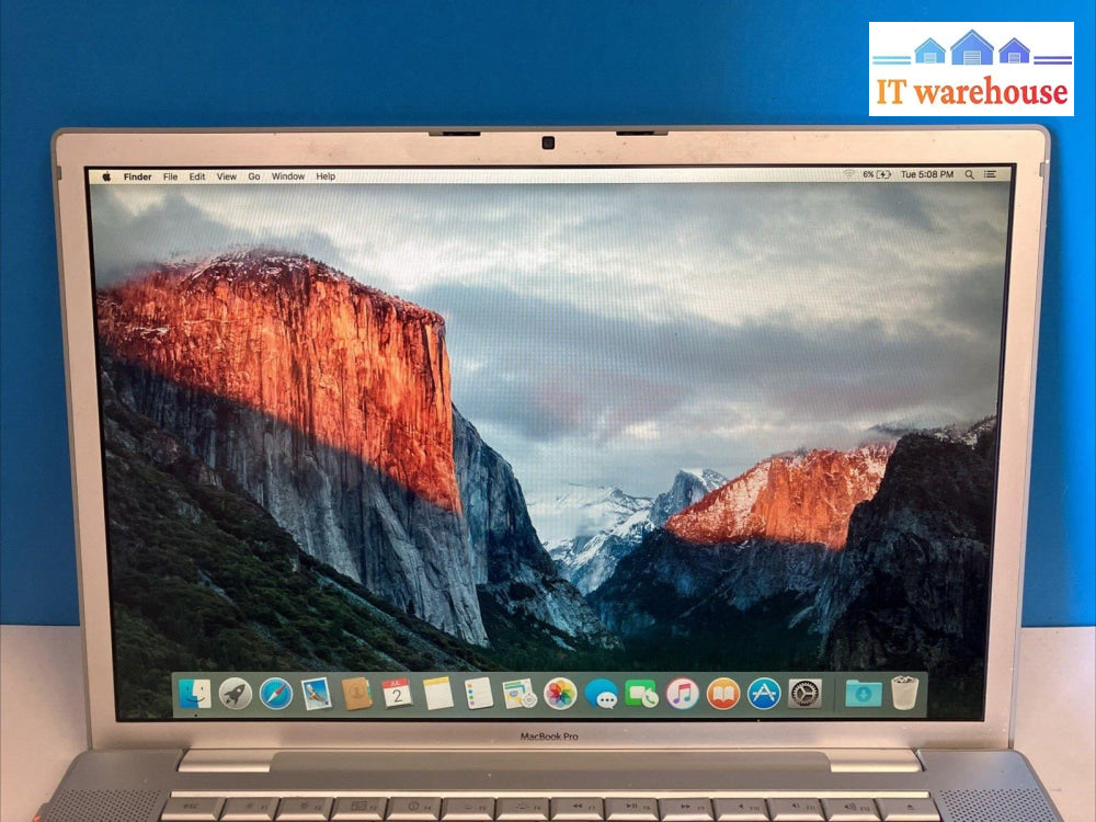 Apple A1260 Macbook Pro 2008 15’ Laptop C2D Cpu / 2Gb Ram 200Gb Hdd 10.11 ~