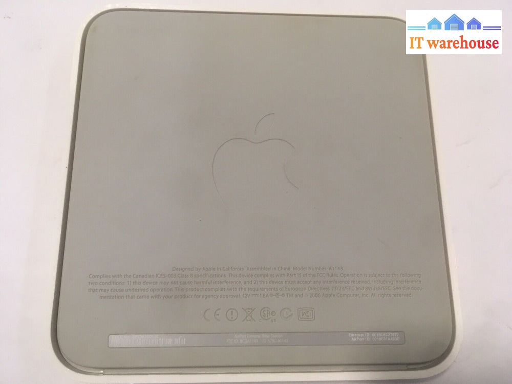 + Apple Airport Extreme Base Station A1143 Router W/ Ac (Genuine Adapter)