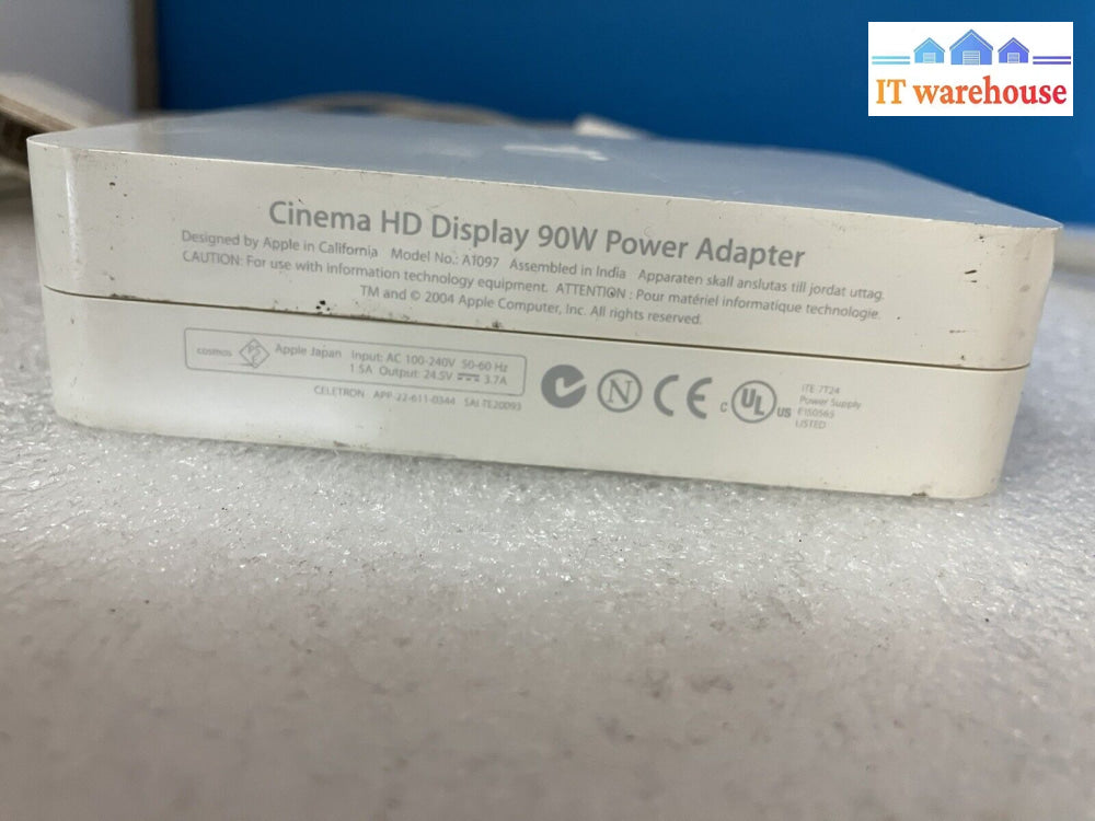 ~ Apple Cinema Display A1082 23’ Silver Usb 1920X1200 Lcd Monitor + Adapter