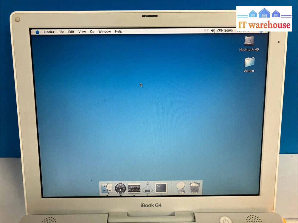 Apple Ibook G4 A1054 Laptop Powerpc Cpu / 640Mb Ram 30Gb Hdd Macos 10.4 ~