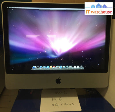 ~ Apple Imac 24’ A1225 Emc Intel 2.8Ghz 4Gb Ram 320Gb Hdd Os 10.6 W/Ac