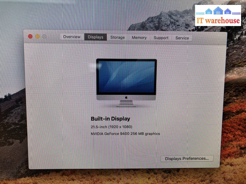 ~ Apple Imac A1311 21.5’ Late-2009 Pc Intel Core2Duo 3.06Ghz /4Gb Ram /500Gb Hdd