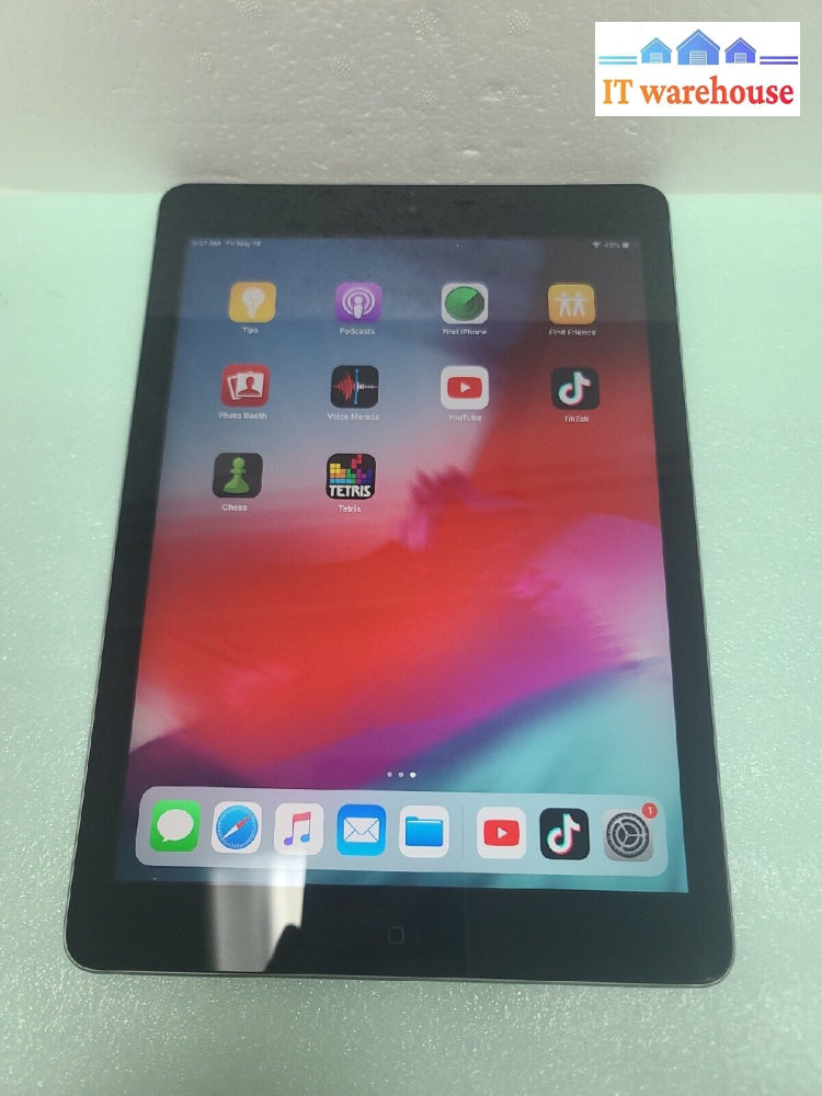 - Apple Ipad Air 9.7’ 16Gb Wifi A1474 Tablet Ios 12.5.7 (Bypass Read)