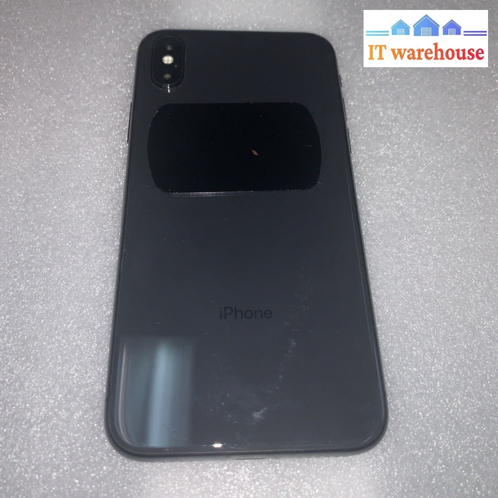 Apple Iphone X 64Gb Black Cell Phone (Unlocked) (Cracked Front Screen)