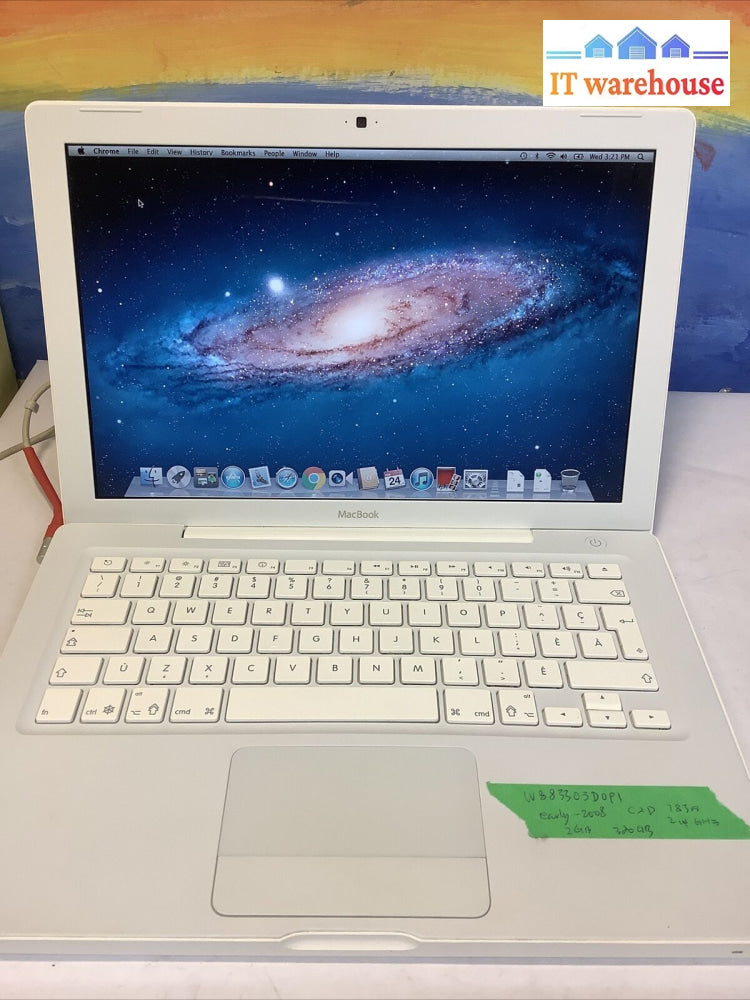 Apple Macbook 13’Laptop Mid-2008 Intel C2D 2.4Ghz 2Gb Ram 320Gb Hdd