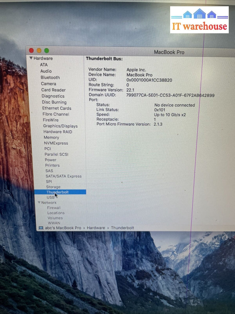 Apple Macbook Pro (15 Mid 2009) I7-2.0Ghz 2Gb 500Gb Hdd Osx Ei Capitan