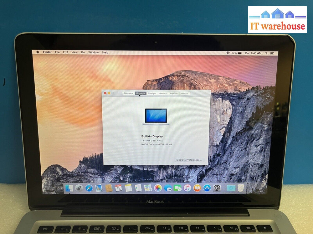 Apple Macbook Pro A1278 13’ Mid 2009 Laptop Core 2 Duo Cpu /8Gb Ram /250Gb Hdd ~