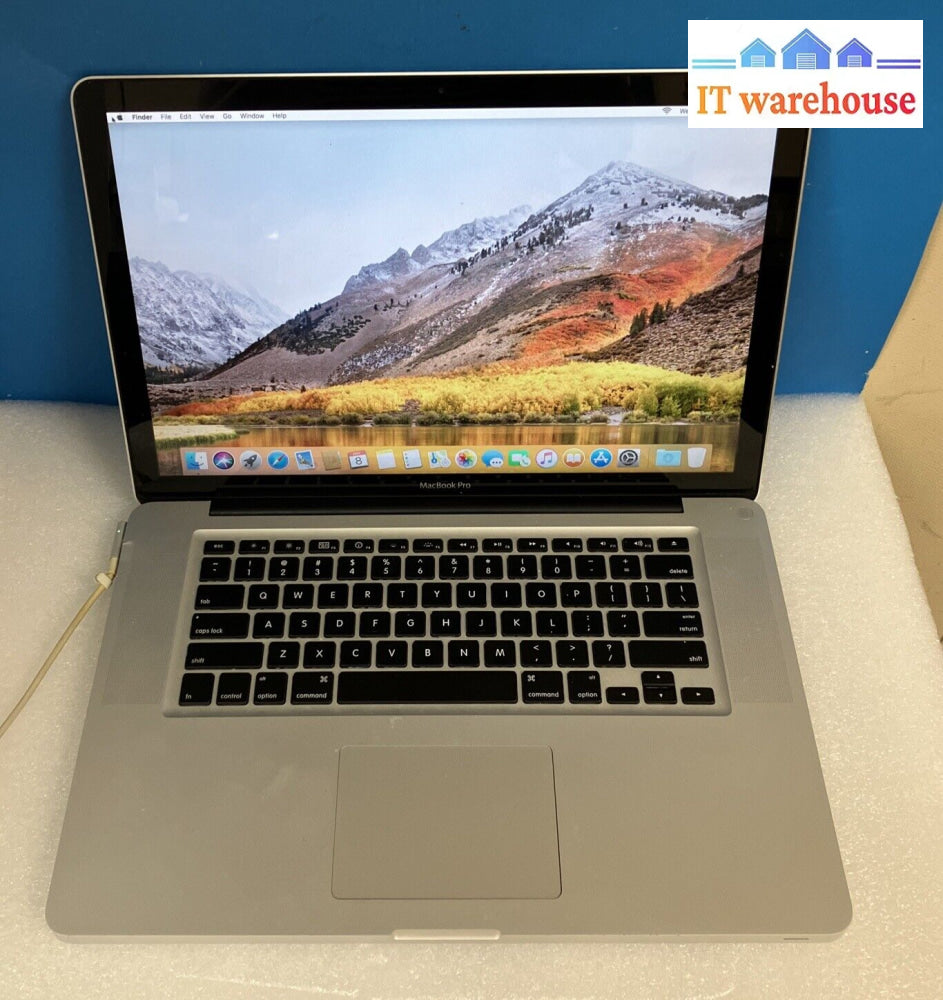 Apple Macbook Pro A1286 15’ Laptop I5-M520 Cpu/ 8Gb Ram / 1Tb Hdd (No Battery) ~