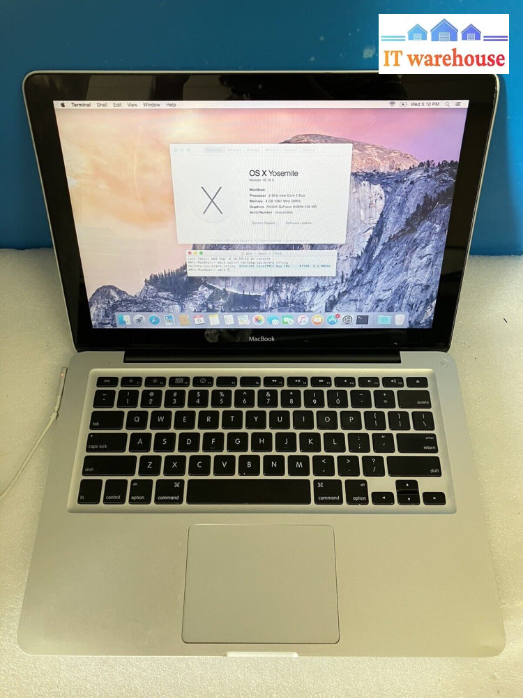 ~ Apple Macbook Pro Late 2008 13’ Laptop Core 2 Duo / 4Gb Ram 320Gb Hdd (Read)