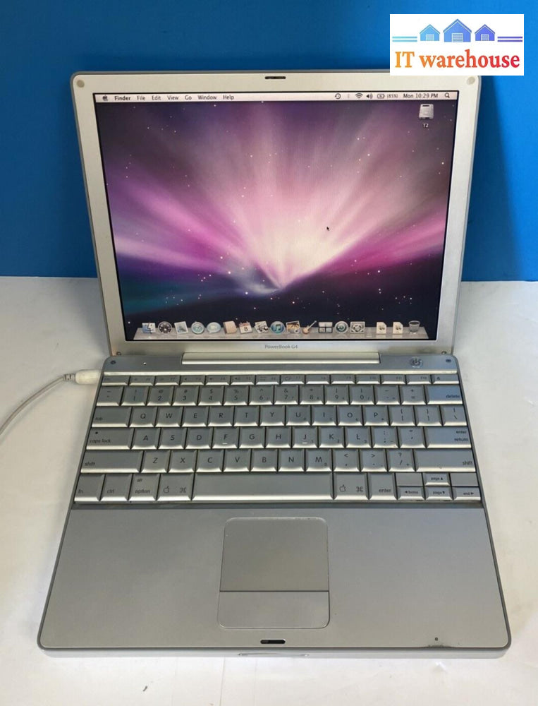 Apple Powerbook G4 A1104 Laptop Powerpc Cpu 1Gb Ram 80Gb Hdd Macos 10.5 ~