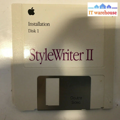 Apple Stylewriter Ii Installation Disks