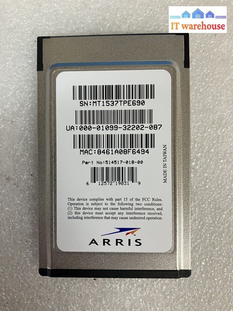 ~ Arris M-Card Media Cipher Multi Stream Cable Mcard 514517-018-00 Hd Digital