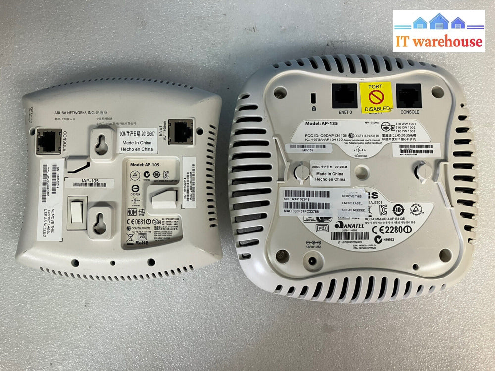 ~ Aruba Networks Ap-135 & Ap-105 Wireless Access Point