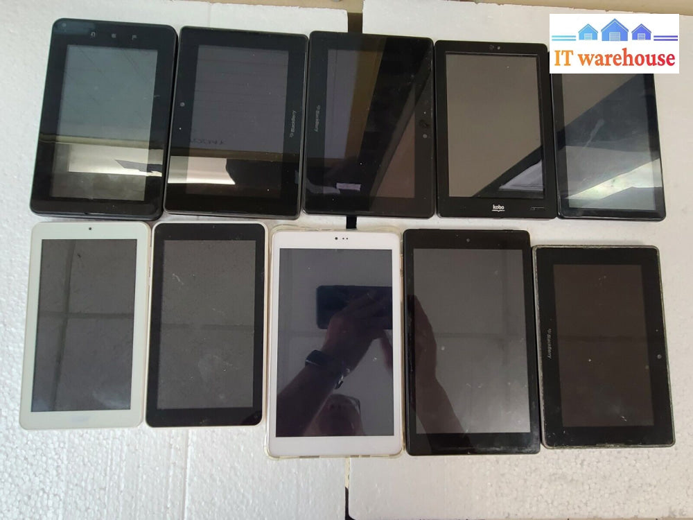 - (As Is) 10X Mixed Brand 7~9 Inch Tablet Kobo Blackberry Acer...