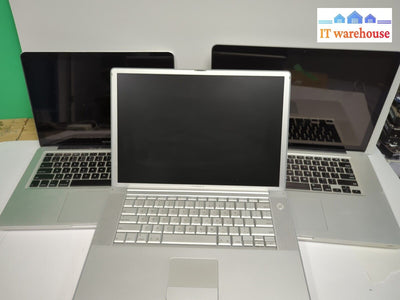 (As Is) 3X Apple Laptop (2X Macbook Pro 1X Powerbook G4) No Ac *Read* -