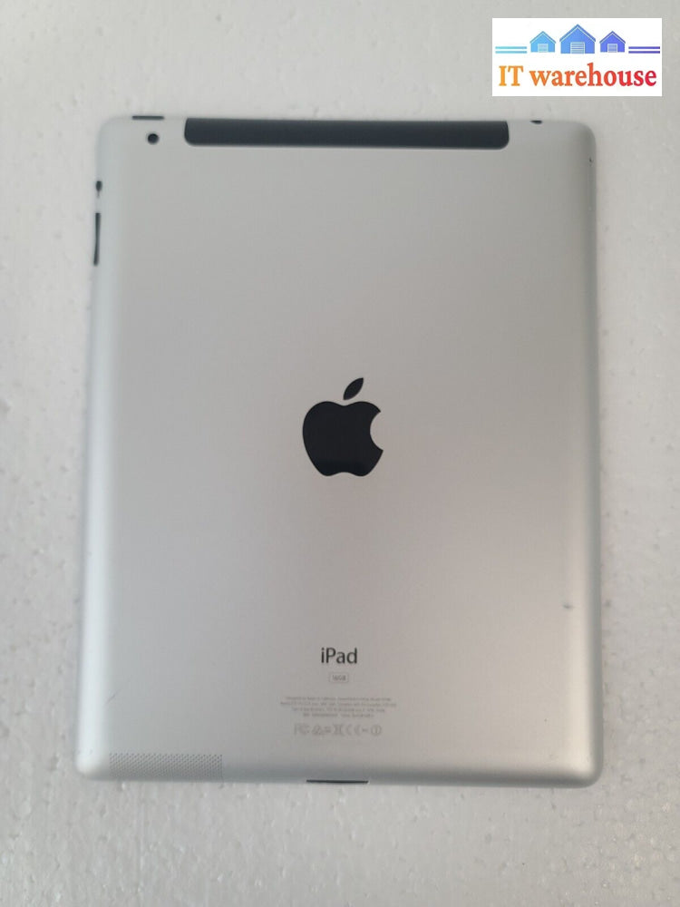 - (As Is) Apple Ipad 2 16Gb Wi-Fi + Cellular 9.7In Black A1396